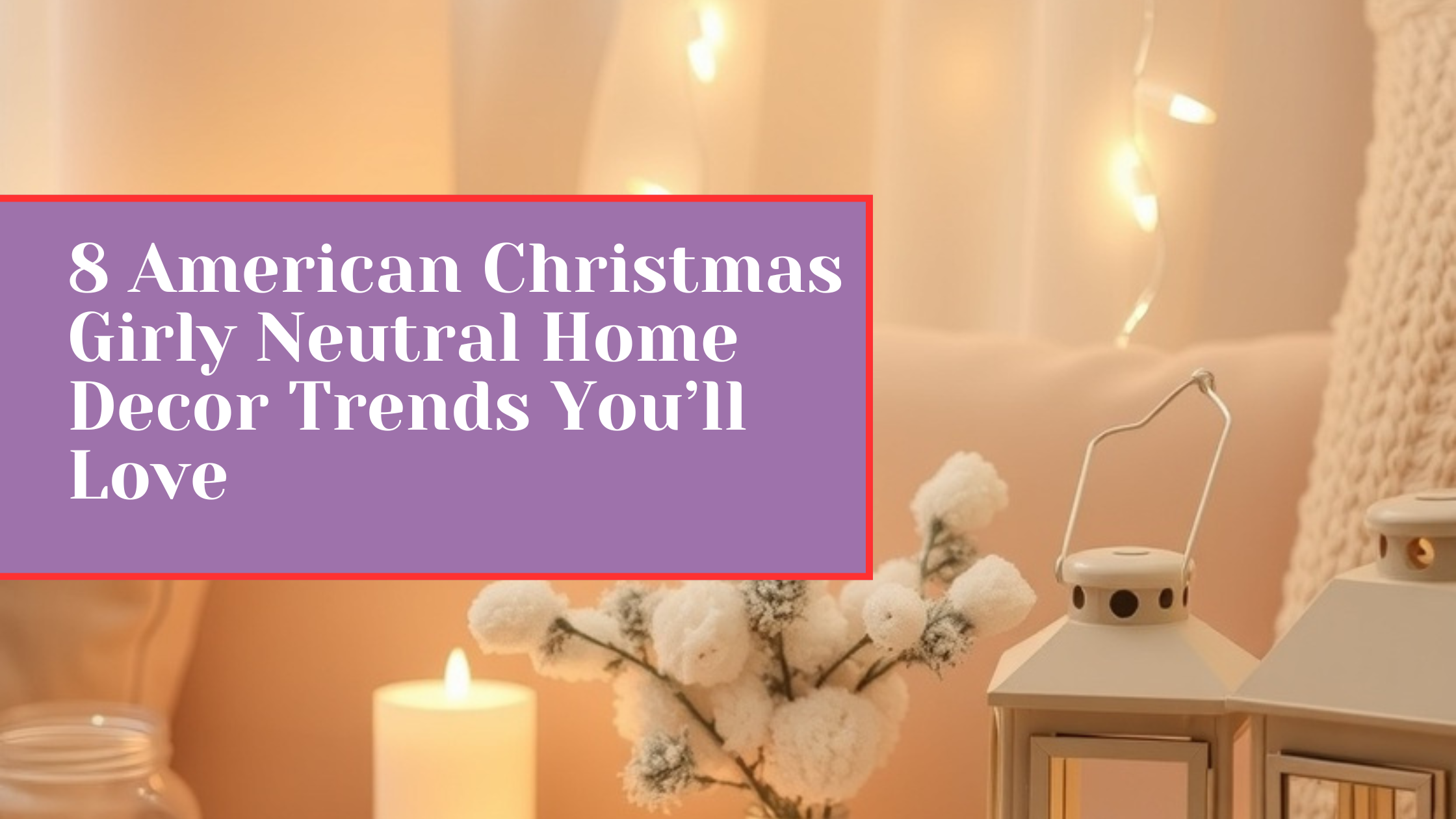 8 American Christmas Girly Neutral Home Decor Trends You’ll Love