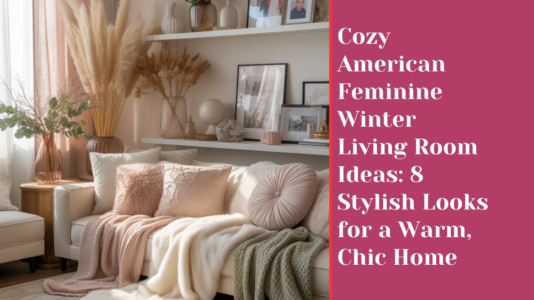 Cozy American Feminine Winter Living Room Ideas: 8 Stylish Looks for a Warm, Chic Home